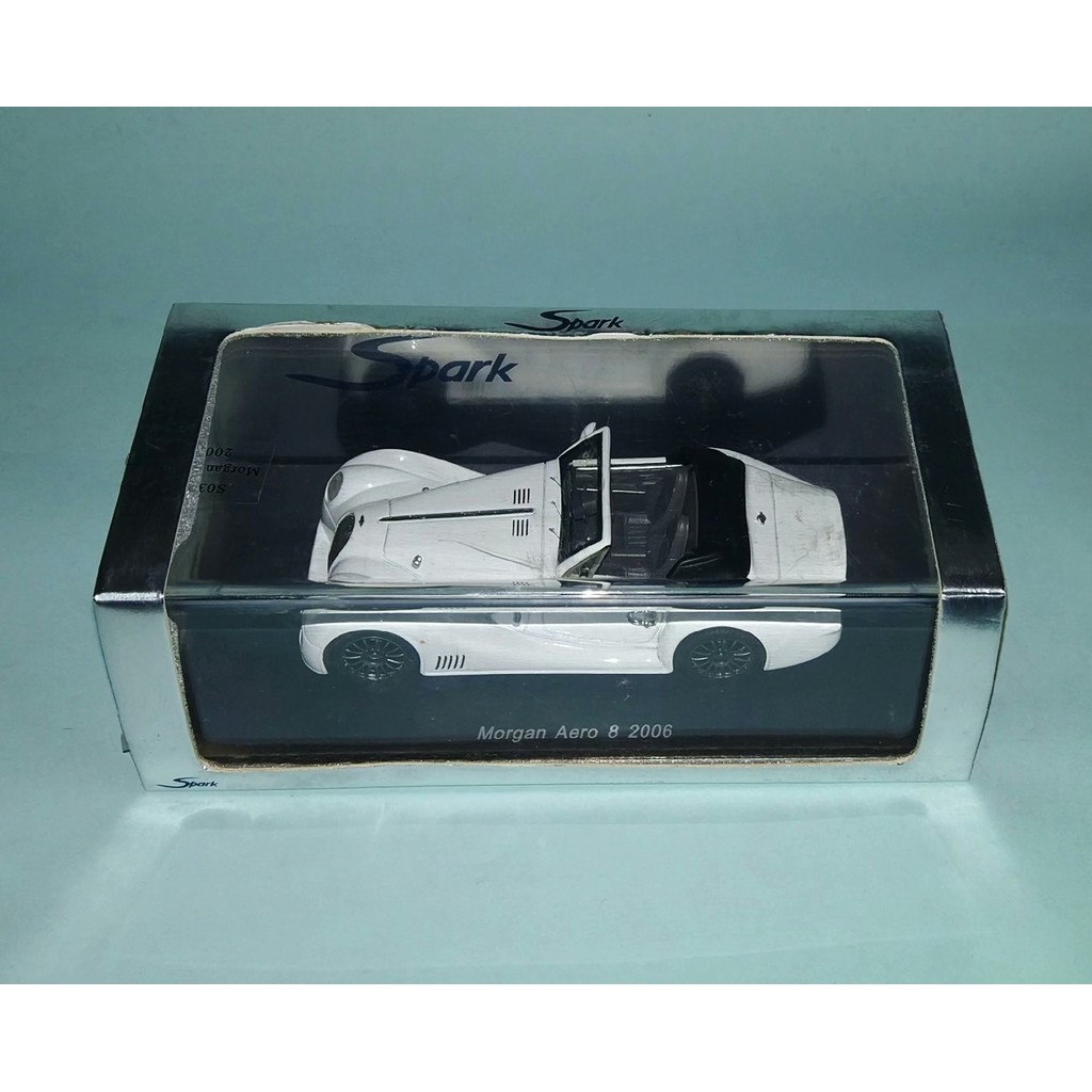 1/43 Spark Morgan Aero 8 (2006) Modelo de carro conversível [azul redondo] Pacote Original, embalagem completa.Direito]