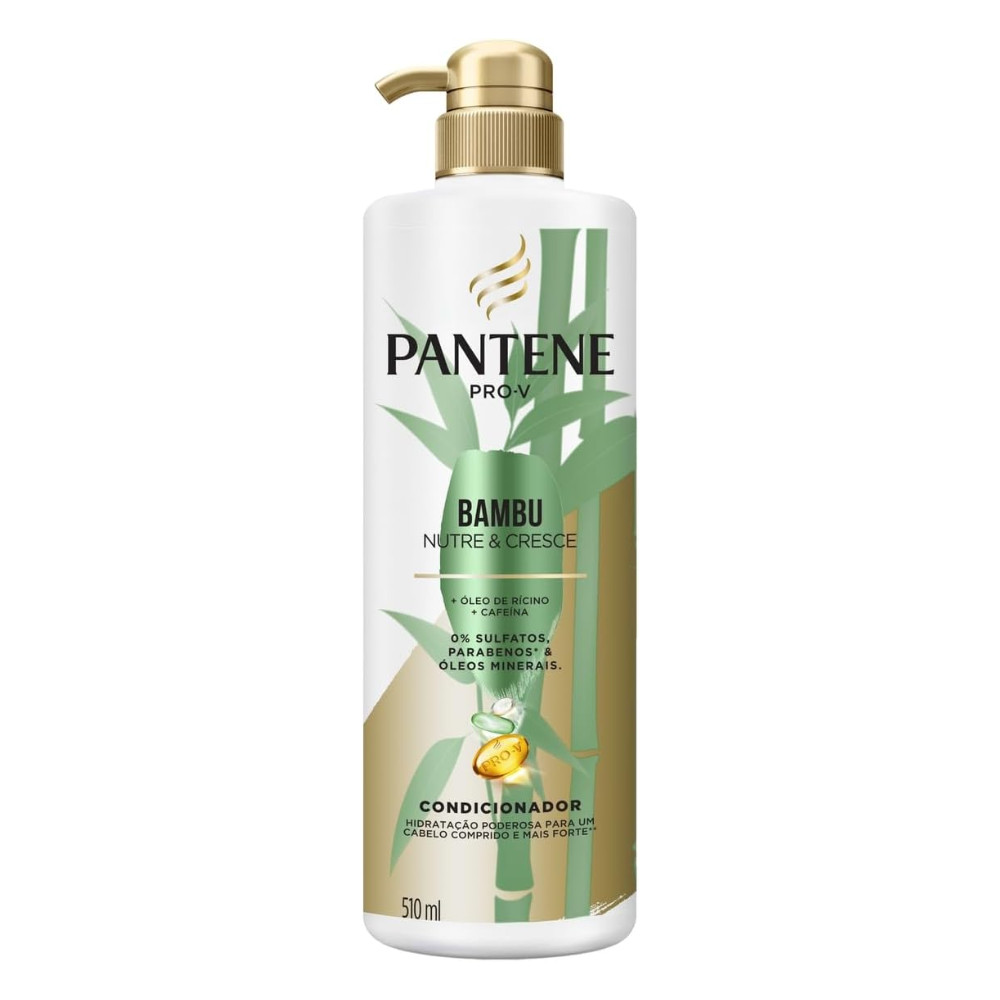 Condicionador Bambu Pantene Nutre e Cresce Pro-v + Óleo de Rícino + Cafeína 510ml