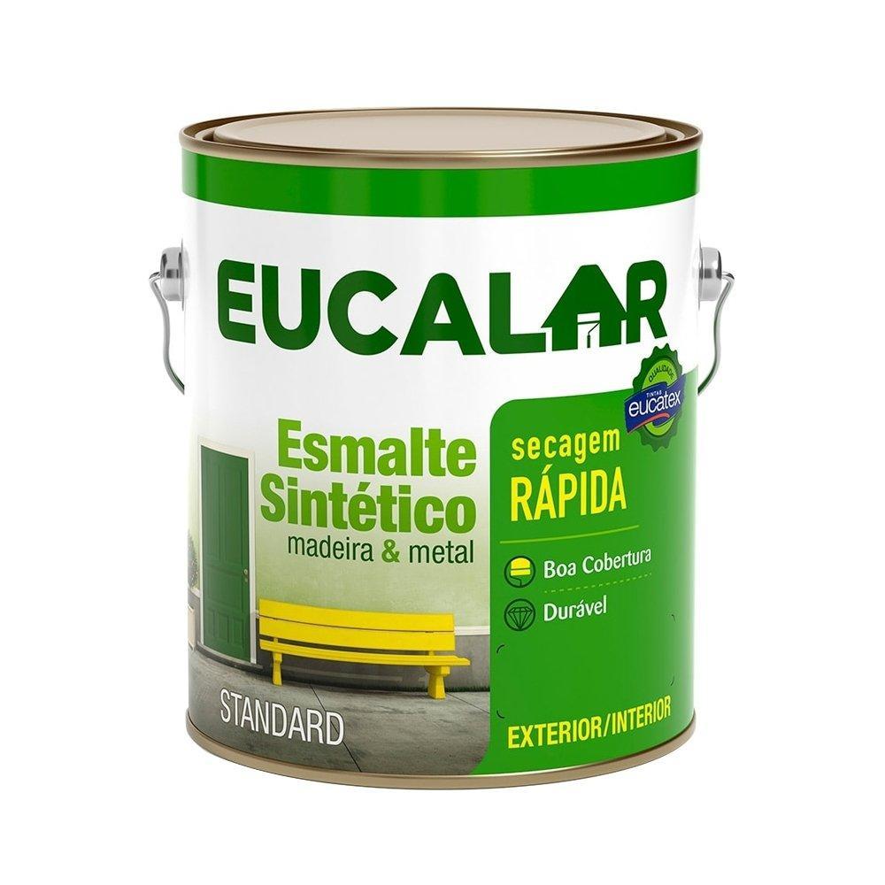 Tinta Esmalte Eucalar Brilhante Cinza Médio 3,6 Litros