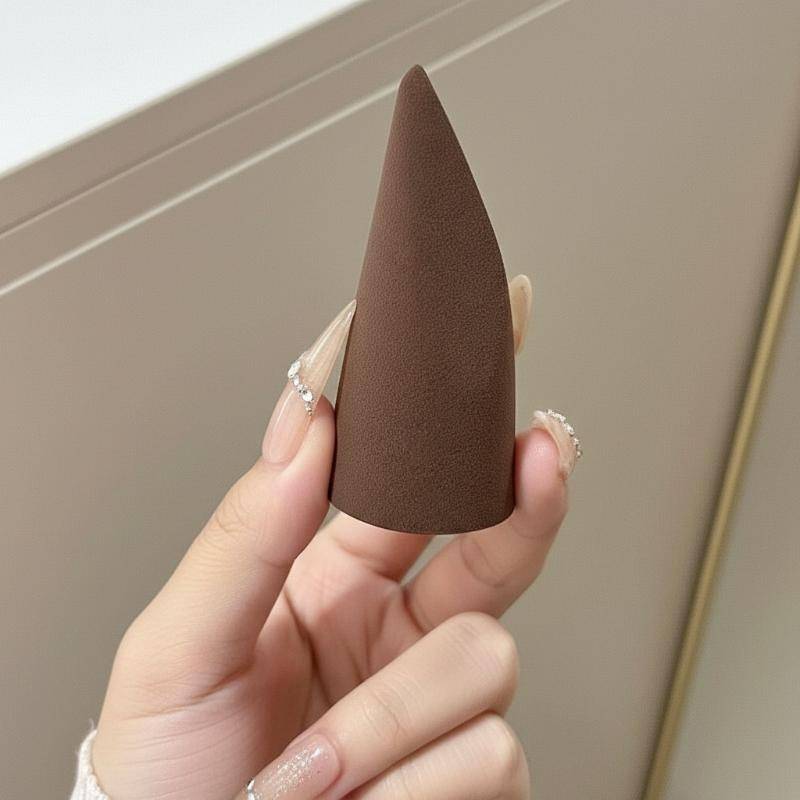 Esponja De Maquiagem Em Formato De Cone AACAR , 1/2 Peças , Macio , Fofo , Pó , Para Corretivo , Blush , Novo