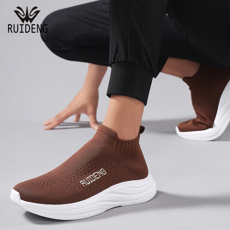 Ruiden sapatos casuais ao ar livre sapatos masculinos malha respirável tamanho grande das mulheres dos homens mesmo esti