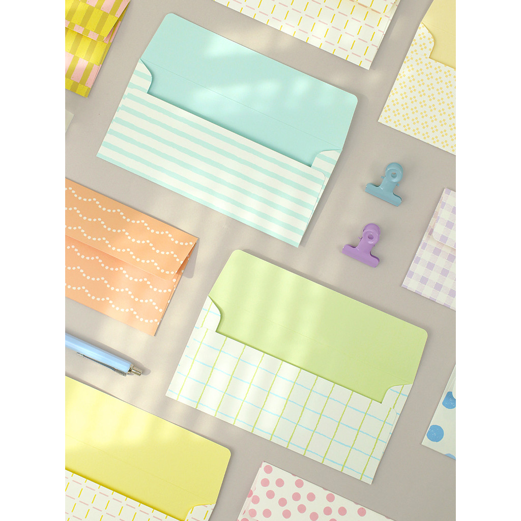 Coreia paperian simples envelope conjunto cartão convite timbrado produto cupom mudança saco envelope vermelho 4 pçs