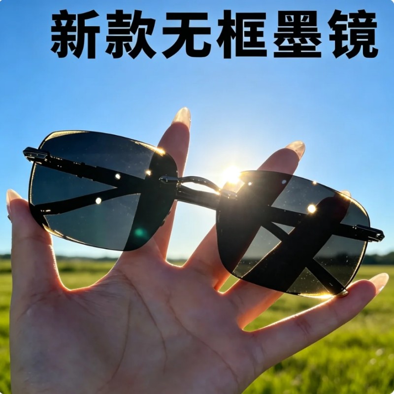 Óculos de sol masculino passeio condução condução óculos de sol de alta definição pesca ao ar livre protetor solar moda 