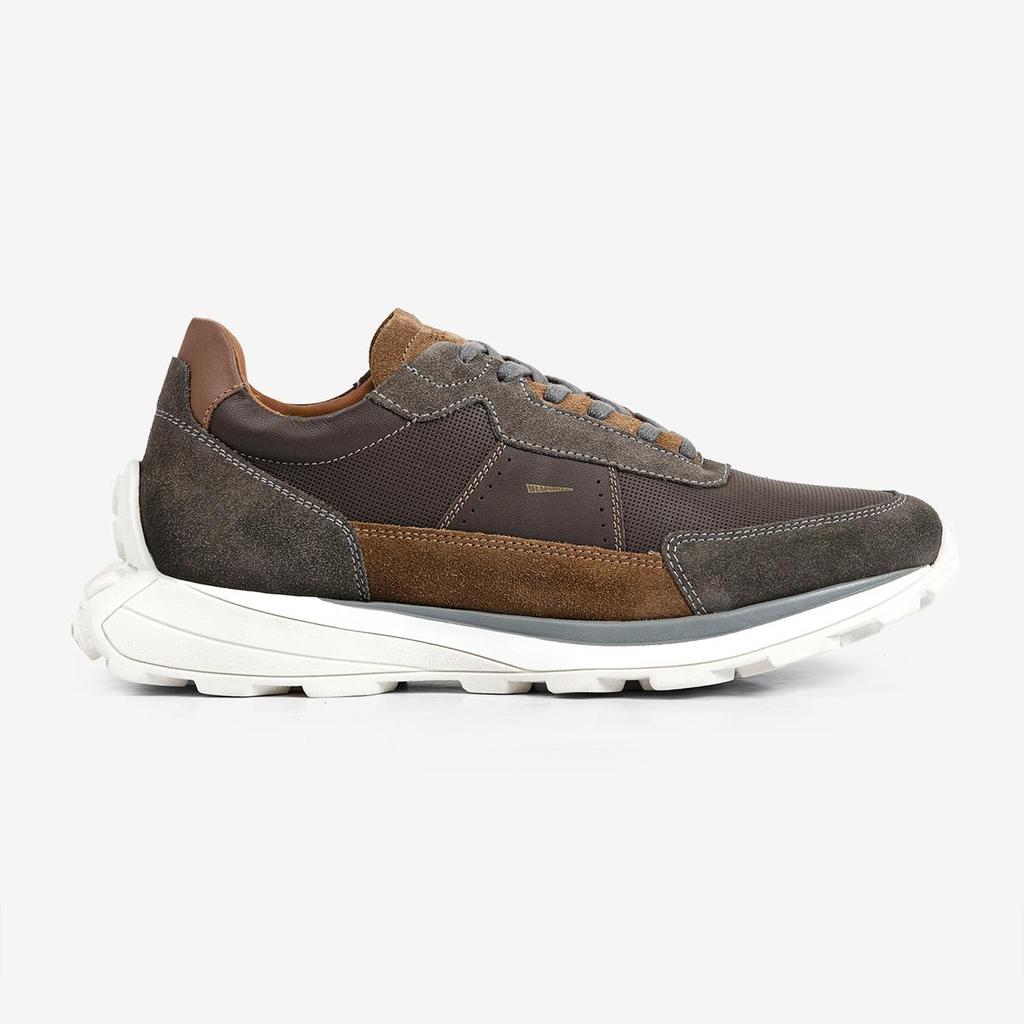 Tênis Masculino Casual Couro Camurça Ferracini Dia a Dia Estiloso Sneaker Mid 9436-718D