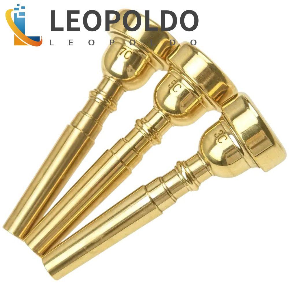 Boca De Corneta De Trompete LEOPOLDO , Bocal De Metal Com Chifre 3C/5C/7C , Latão Prata Ouro Iniciante