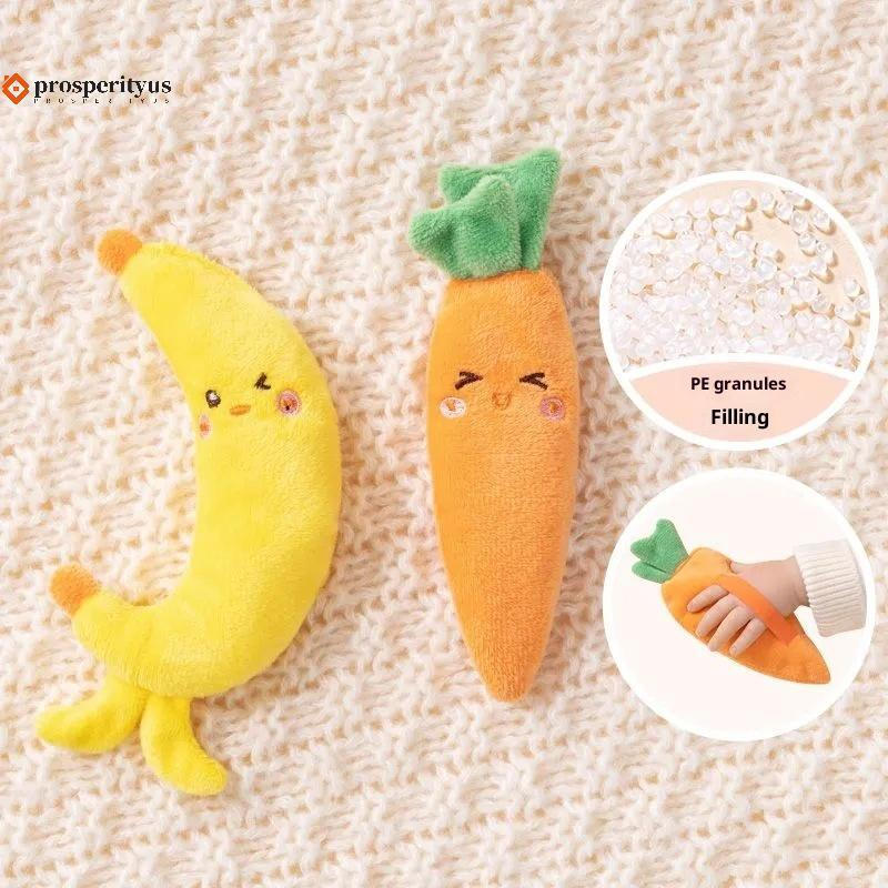 [PPTS] 1/2 Pcs Bebê Calmante Pelúcia Fruta Boneca Infantil Anti Solstiroso Auxílio Ao Sono Segurando Anel Conforto Recém