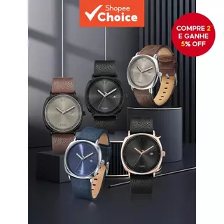 Relógio De Quartzo TOMI Para Homens Retrô Pulseira De Couro Marrom Exibição De Data Pulso Masculino