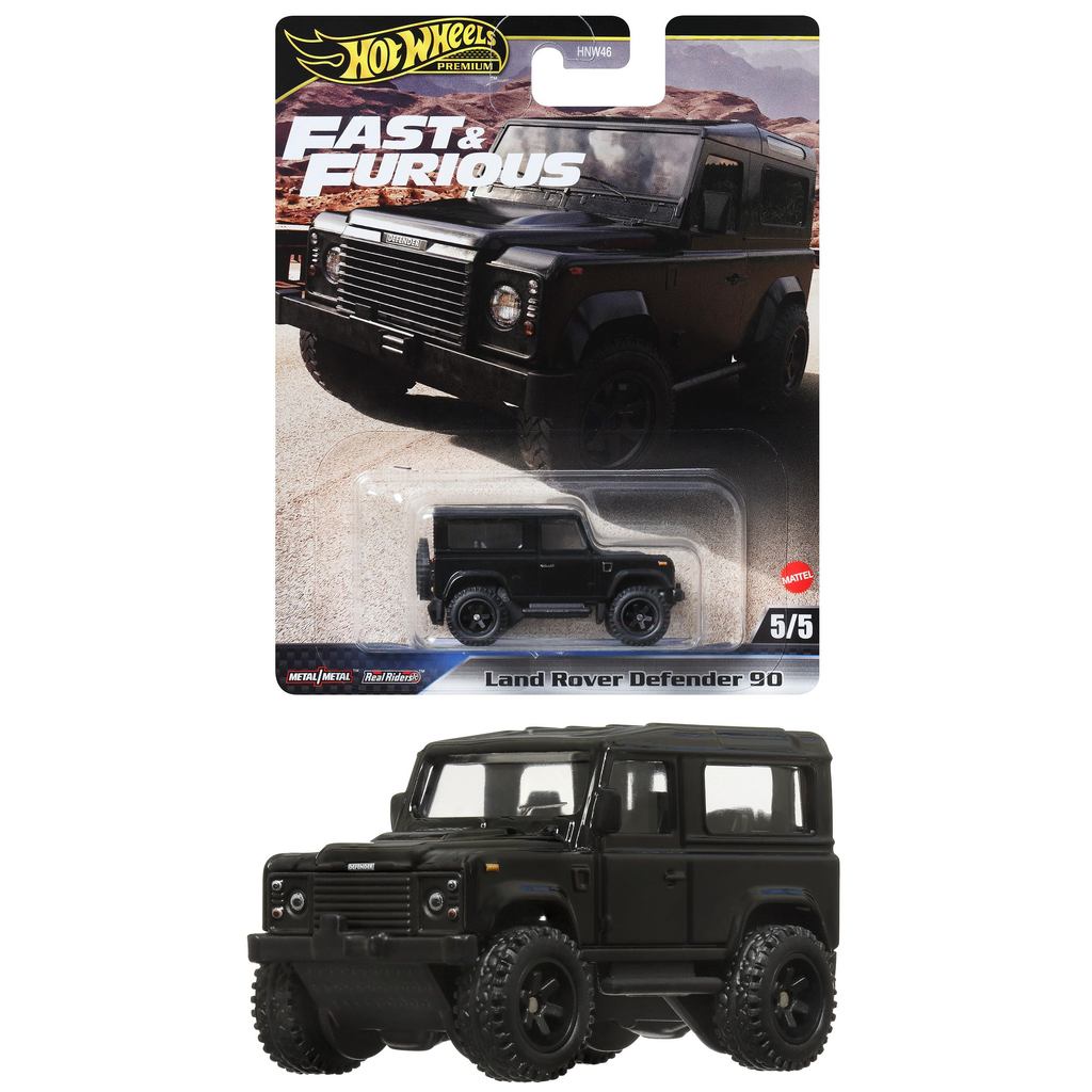 Hot Wheels - Fast & Furious - Land Rover Defender 90 Vehicle Toy Miniature for Ages 3 and Up - Black HYP74