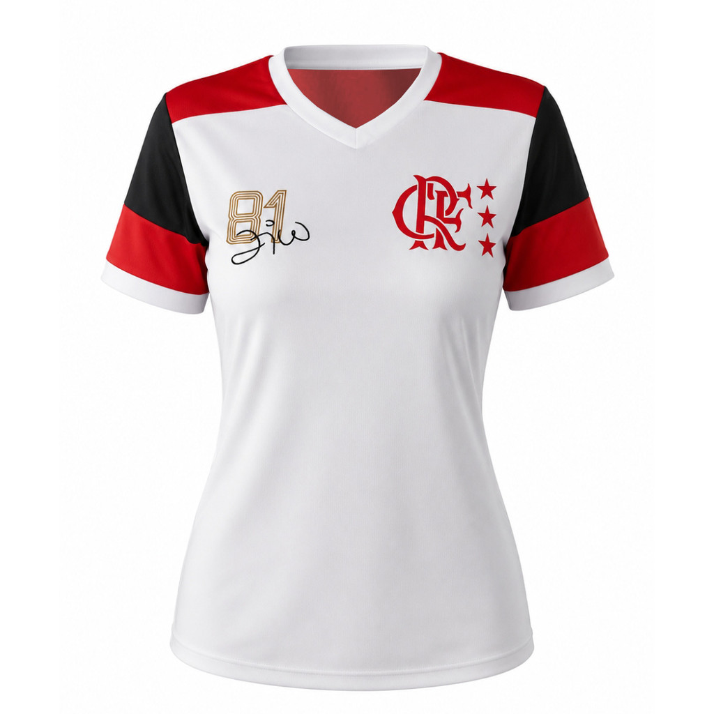Camiseta Feminina Flamengo Zico "10" Premium