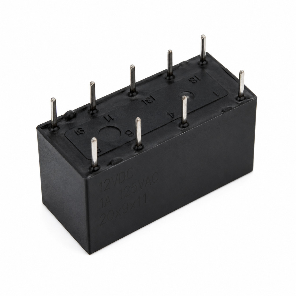 Relé 12v 1a 8 Terminais 20x9x11mm Placa Eletrônica