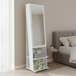 Penteadeira Espelho de Chão com 1 Porta e Porta-joias 49cm Multimóveis CR35551