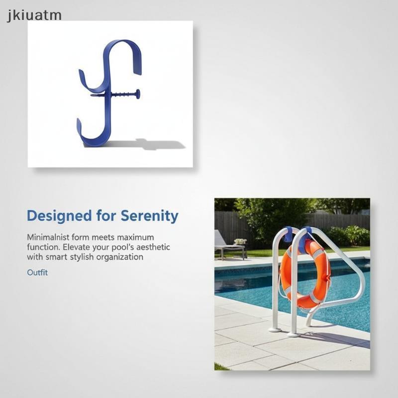 [jkiuatm] Cabide Para Poste De Piscina Acima Do Solo , Telescópico , Organizador De Gancho Ajustável Equipamento De Limp