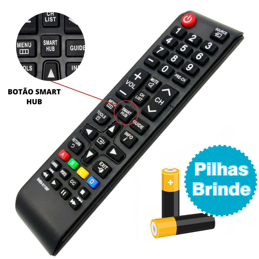 Controle Remoto Universal Compatível com Samsung Smart TV