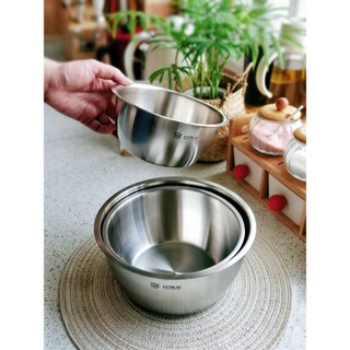 Exportado para a alemanha conjunto de bacia pequena de aço inoxidável 18/10 engrossado 304 cozinha doméstica tigela de s