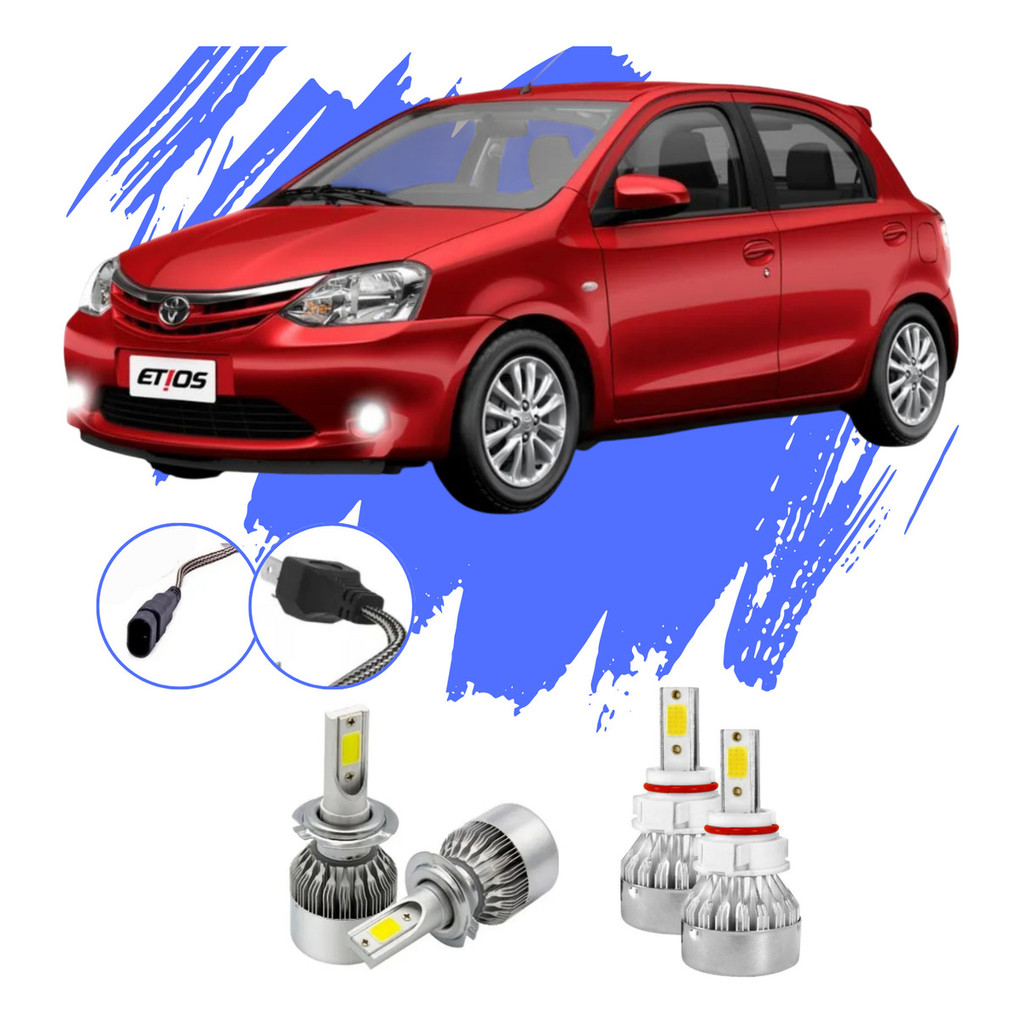 Lâmpada Led Etios 2013 - 2021 H4 H16 V10 - Efeito Xênon em Oferta na Shopee