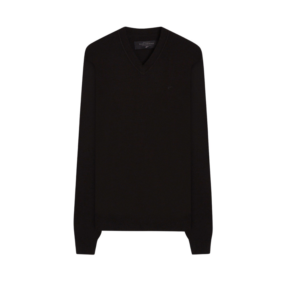Suéter Tricot Ellus Masculino Basic Neck Preto