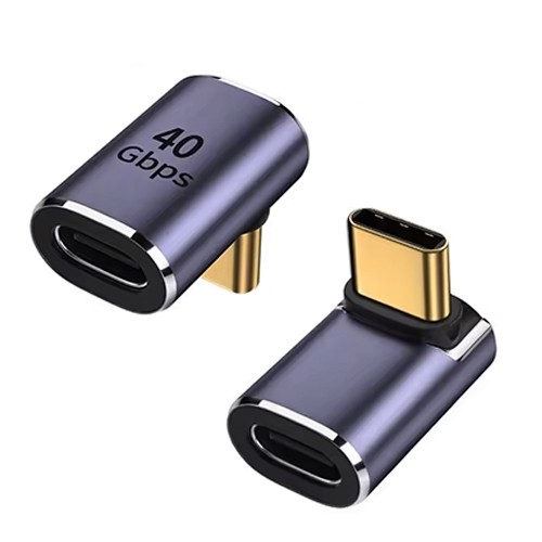 Adaptador Usb C otg Em L 90 Graus 40gbps 100w
