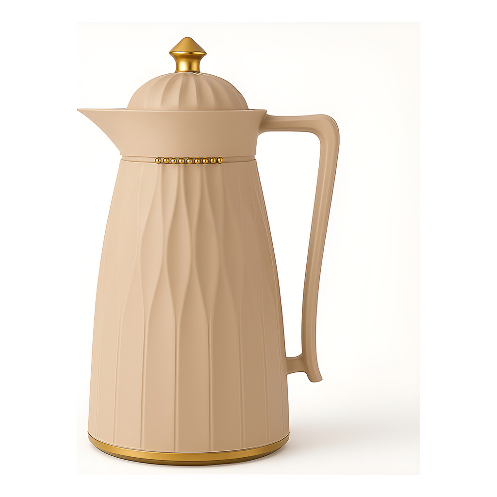 Garrafa Térmica Khadija 1L Dourado Conservação de Temperatura e Design Sofisticado