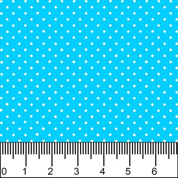 Tecido Tricoline Bolinha Mini Micro Poá Azul Turquesa 100% Algodão Cozinha Chic Enxoval Bolsas Luxo