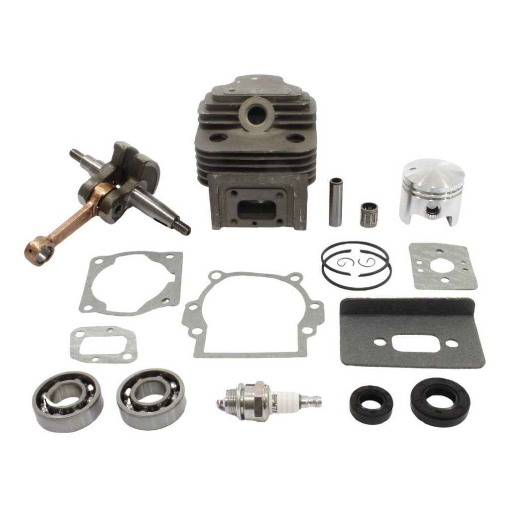 Cilindro Com Pistão 44mm Virabrequim Juntas Rolamentos Vela Peças Do Motor Para Roçadeira Importada 52cc