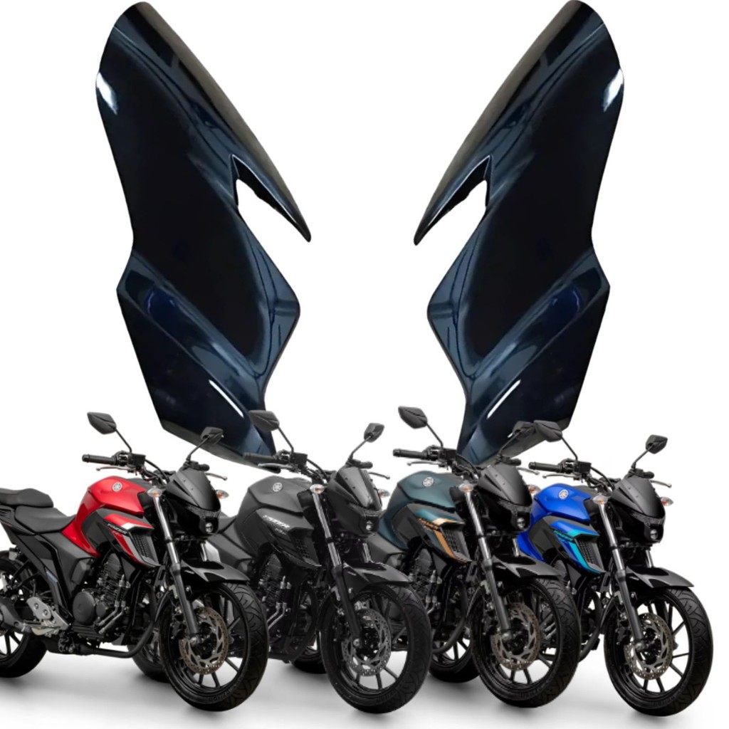 CARENAGEM LATERAL FAROL PAR FAZER 250 FZ25 2022-2024 PRETO PARAMOTOS YAMAHA