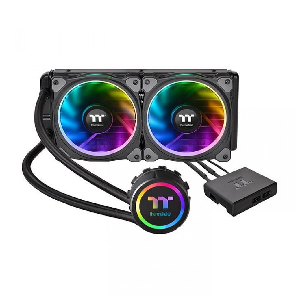 Imagem Water Cooler Thermaltake Floe Riing RGB 240mm PREMIUM ED AIO  Intel-AMD - CLW157PL12SWA