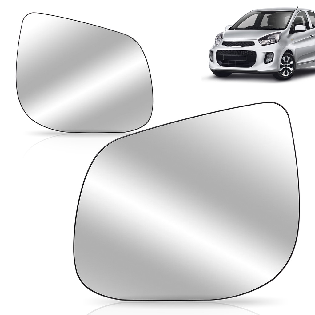 Lente Espelho Retrovisor Picanto 2012 2013 2014 2015 2016 2017 Com Placa