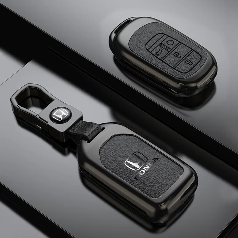 Capa De Chave De Carro Honda Em Liga De Zinco-Serve Para Civic , Accord , CR-V , Fit , XR Vezel , Integra Acessórios