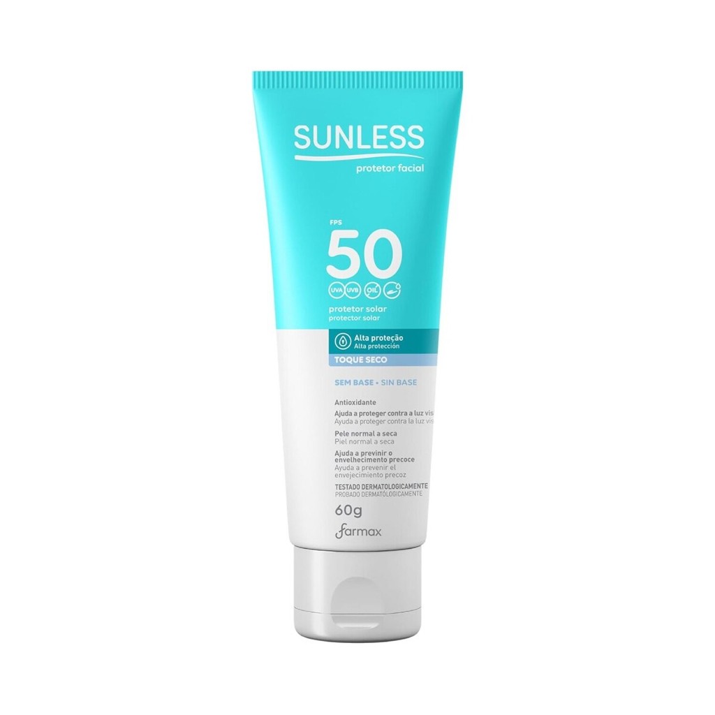 Protetor Solar Facial Sunless FPS50 Sem Cor 60g