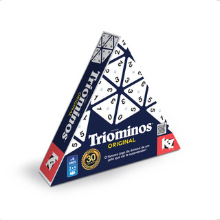 Jogo Educativo Triominos Original Dominó Numeros Triangular Tabuleiro Familia Elka Brinquedos