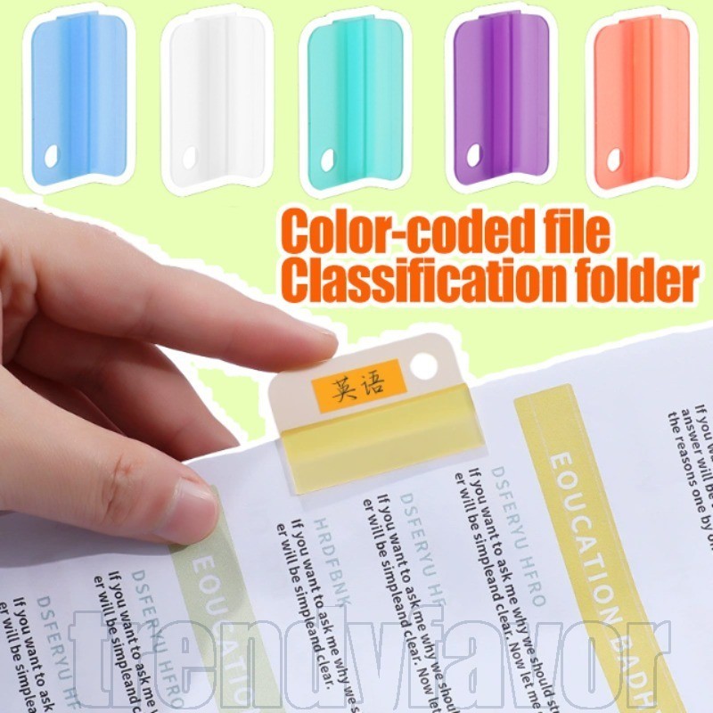 Pastas De Índice De Arquivo Graváveis De 6-30 Unidades-Clipe De Etiqueta De Papel De Carta Em Cores Doces-Marcadores Fix em Oferta na Shopee