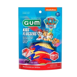 Fio Dental Infantil G.U.M Patrulha Canina +3 Anos Sabor Uva 40 Unidades