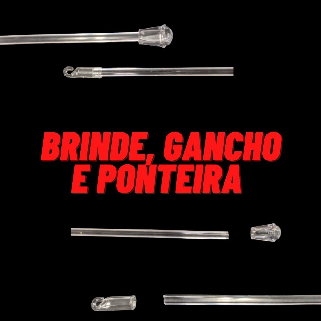 1 Peça Bastão Com Gancho E Ponteira - Persiana Horizontal 70cm cortina reforma haste trava mecanismo