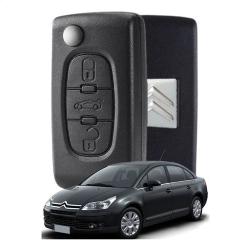 Chave Canivete Citroën C4 Grand Picasso Completa Chip e placa pronta para codificar