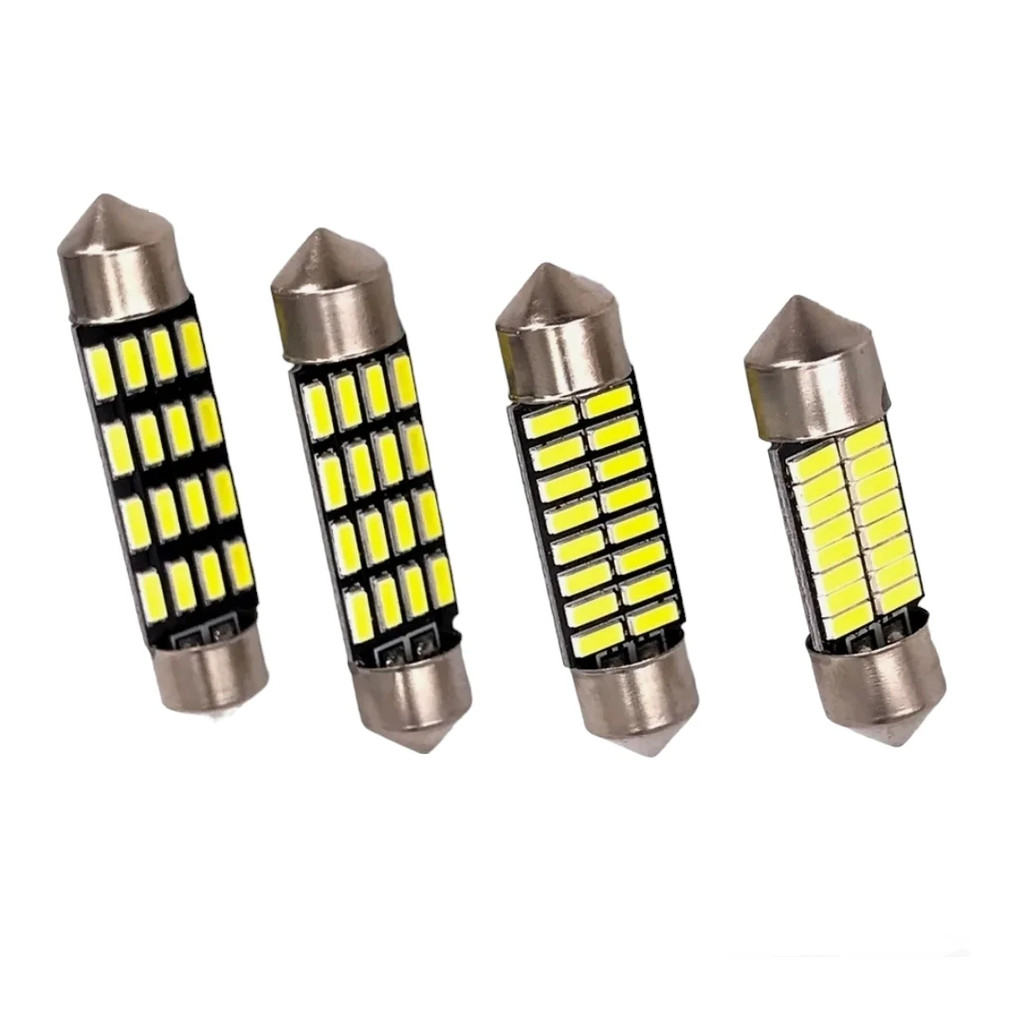 KIT TRÊS LÂMPADAS TORPEDO CANBUS 31mm; 36mm; 39mm  E 41mm em Oferta na Shopee