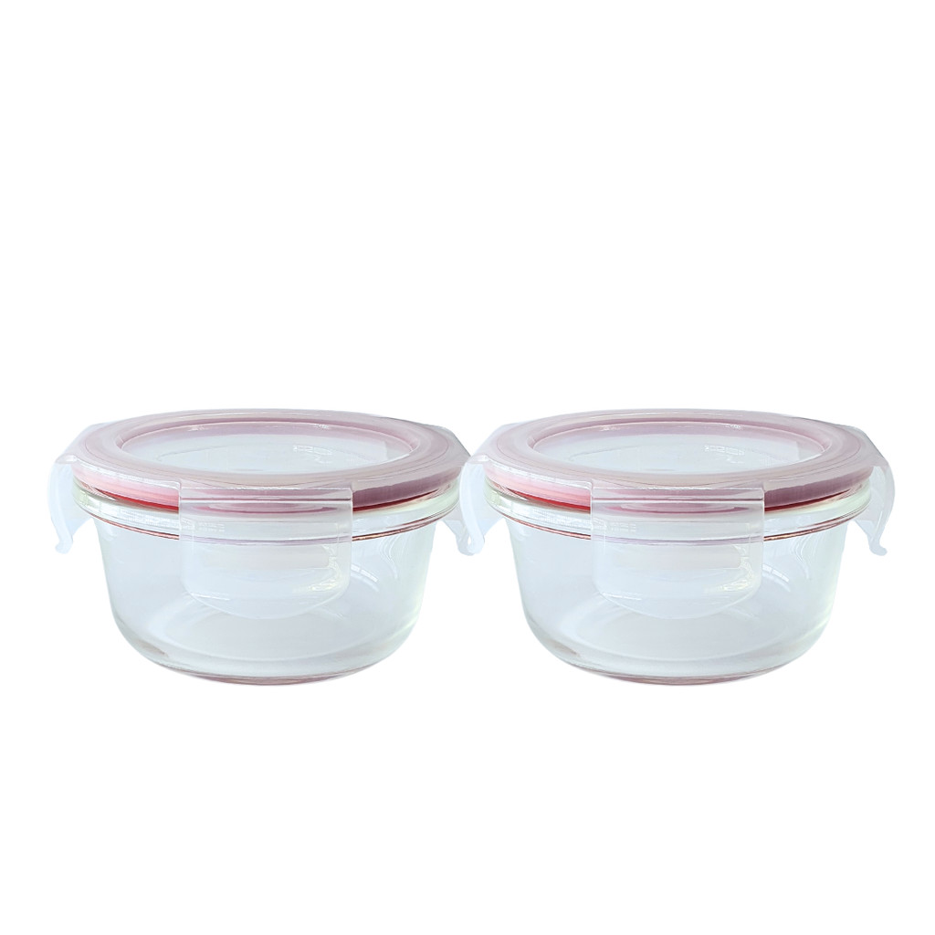 Kit 2 Pote De Vidro Hermético Redondo Com Tampa Lock Marmita Fit 400ml em Oferta na Shopee