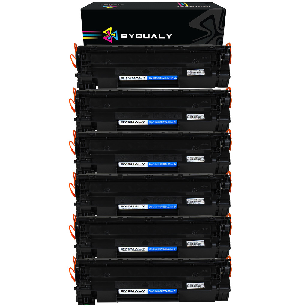 Kit 6 Toner Cartucho Compatível Hp Cb435a 435a Cb436a 436a Ce278a 278a Ce285a 285a Novo Byqualy