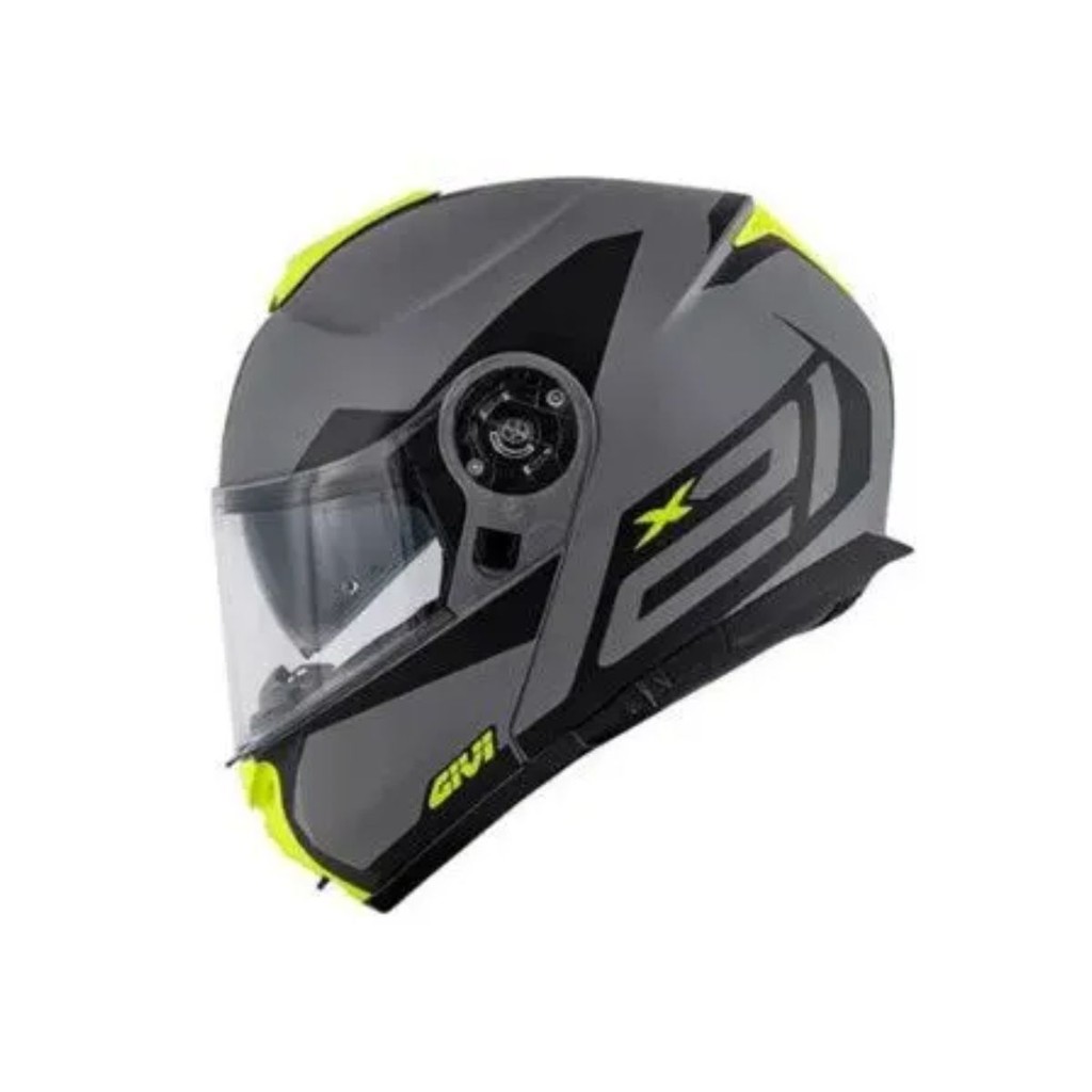 Capacete para Moto X21 Spirit Matt Cinza Preto Amarelo FSRGY