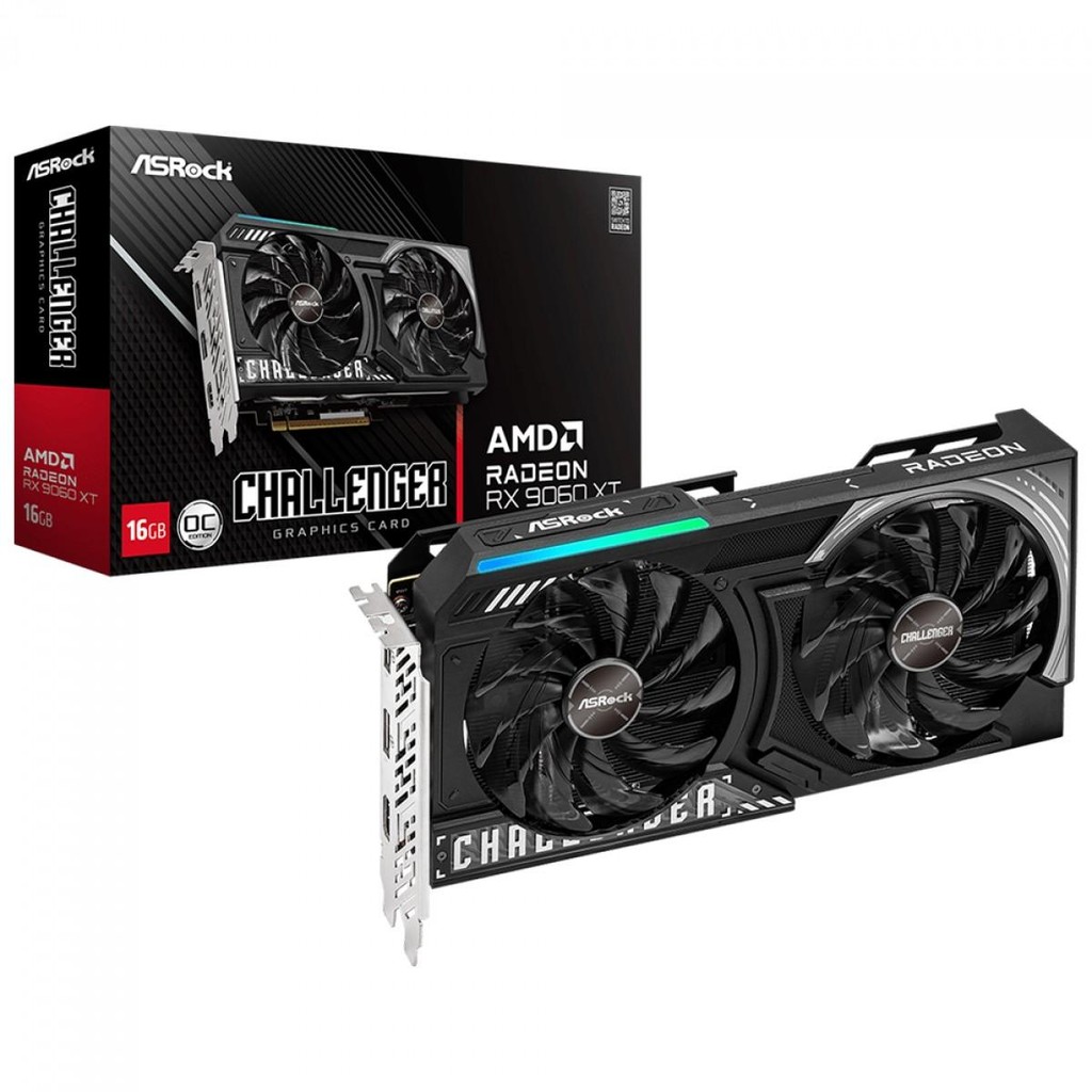 Placa de Vídeo ASRock AMD Radeon RX 9060 XT Challenger OC, 16GB, GDDR6, FSR, 90-GA5QZZ-00UANF em Oferta na Shopee