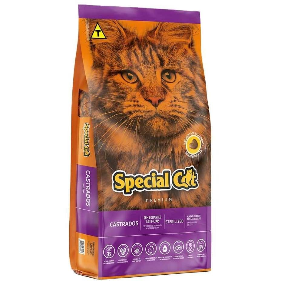 Ração Premium Special Cat Gatos Castrados 20Kg
