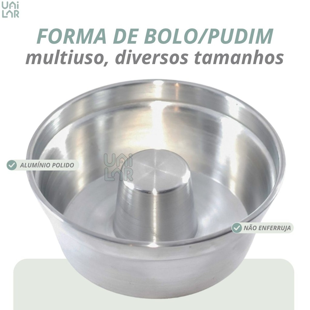 Forma de bolo pudim alumínio reforçado multiuso assadeira diversos tamanhos cozinha assa cupcake forno airfryer