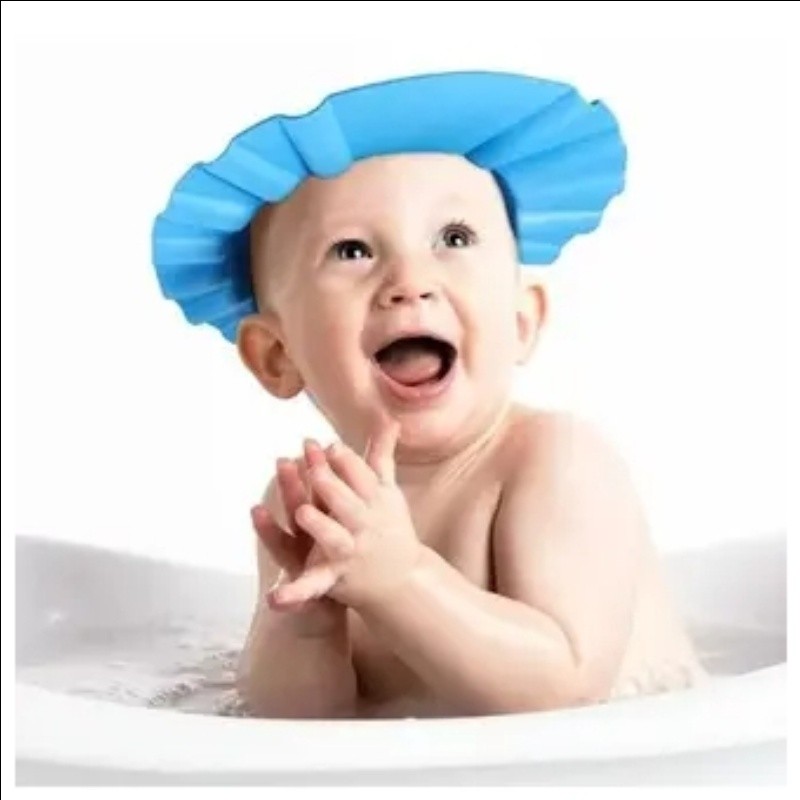 Touca de Banho Infantil Segura – Ideal para Bebês e Crianças