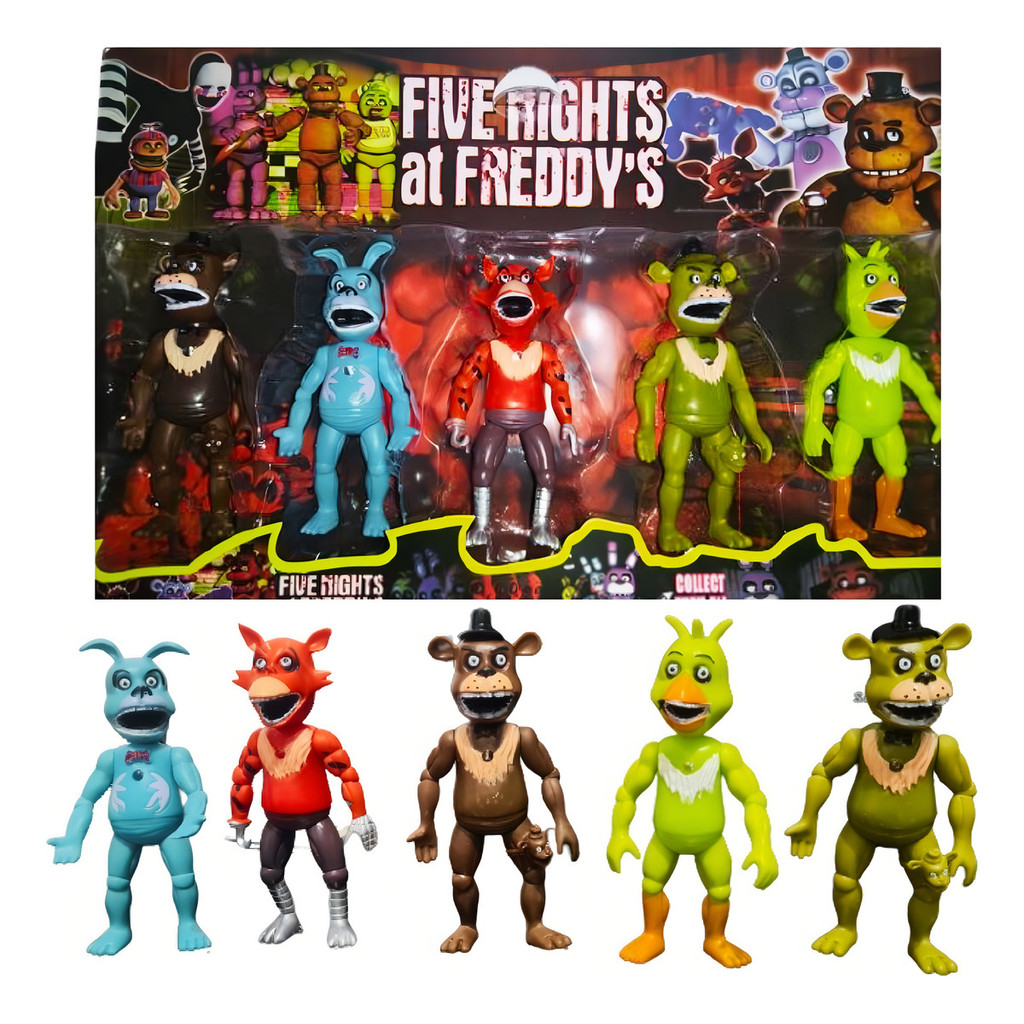 Kit 5 Bonecos Animatronics Five Nights At Freddy's - Five
