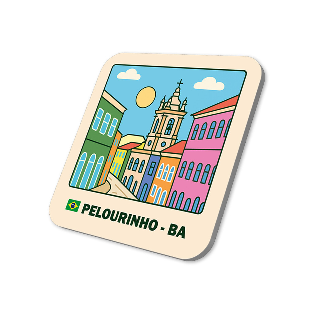 Imã Geladeira Pelourinho - Bahia Brasil 5x5cm De Metal em Oferta na Shopee