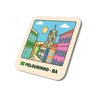 Imã Geladeira Pelourinho - Bahia Brasil 5x5cm De Metal em Oferta na Shopee