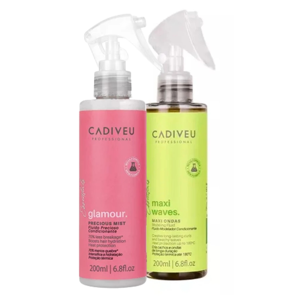 Kit Maxi Ondas Bossa Nova e Fluído Glamour  215ml - Cadiveu em Oferta na Shopee