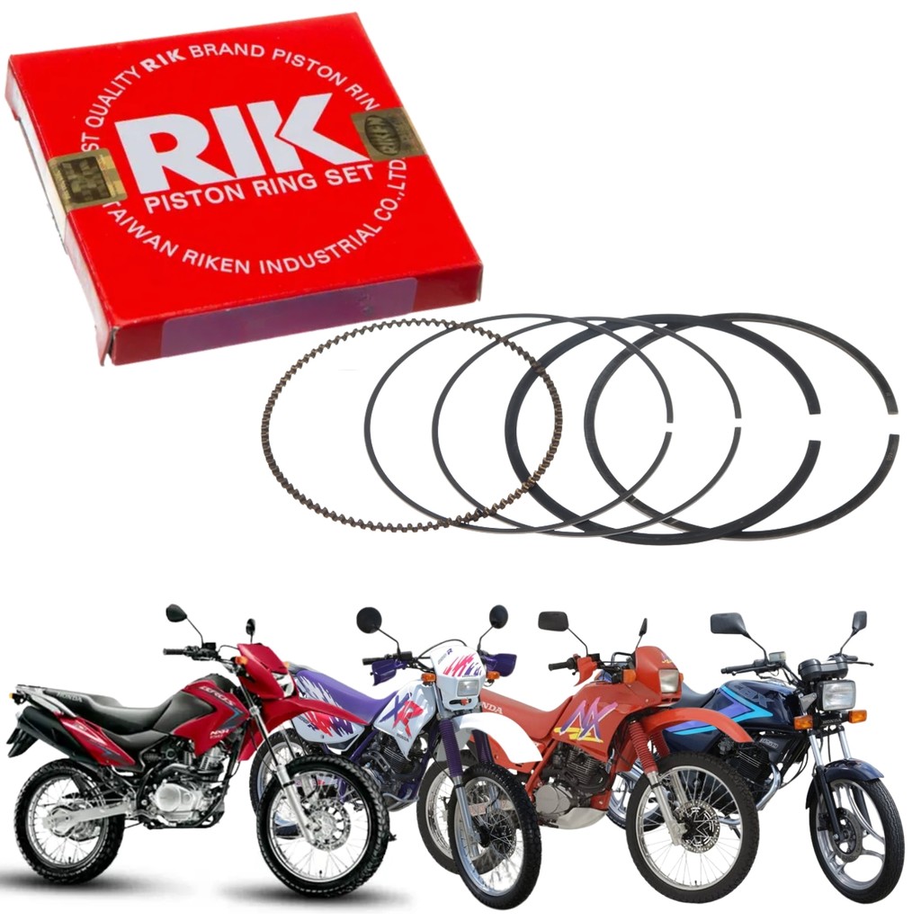 JOGO ANEIS PISTÃO 3.00 RIK HONDA BROS 150 CBX 200 STRADA XR 200 NX 200