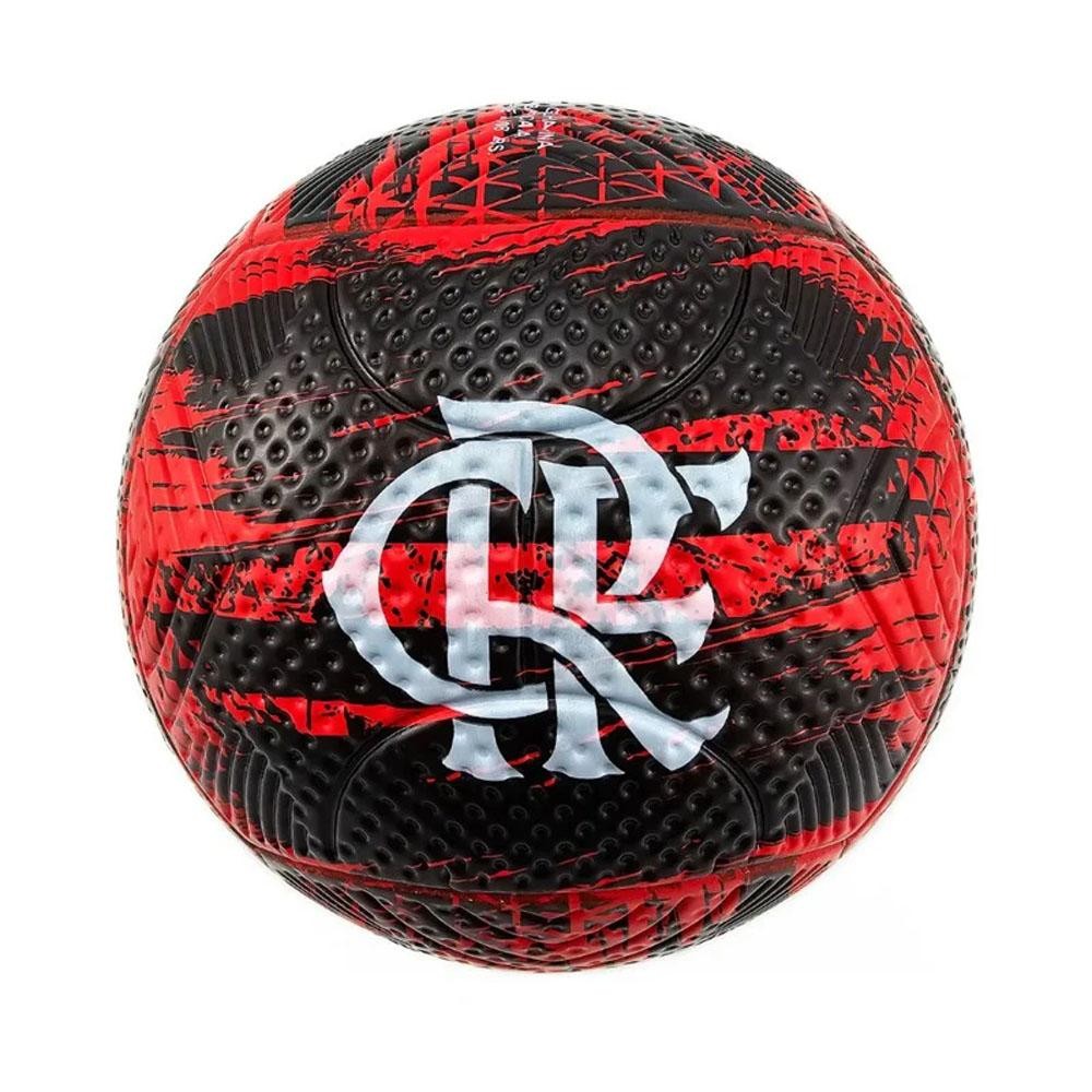 Mini Bola Futebol de Campo PVC Flamengo Vermelho e Preto