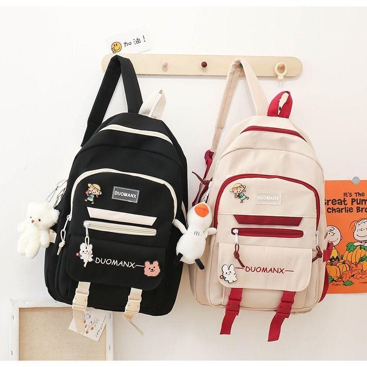 Bolsa Mochila Media Escolar De Grande Capacidade Para Estudante Feminina Nylon Impermeável CL5017 em Oferta na Shopee