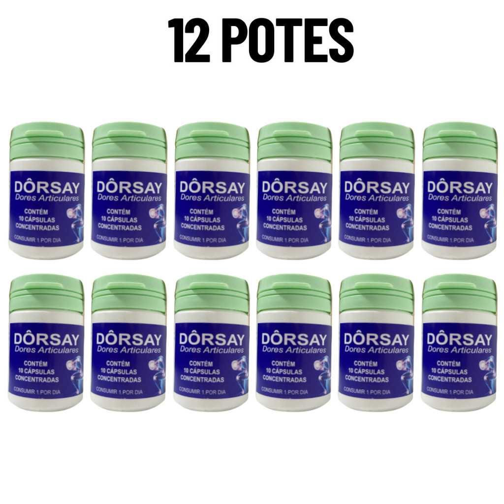 Kit 12 Dorsay – Suplemento Natural Original | 10 Cápsulas
